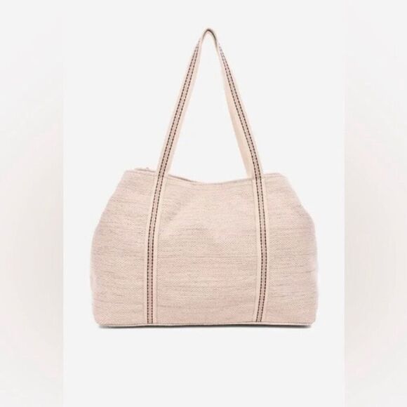 America & Beyond Hand Beaded Neutral Colored Wild Nights Tote Bag NWT - Picture 2 of 8